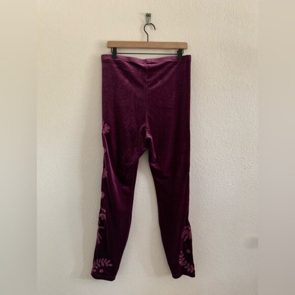 Johnny Was Cassia Tonal Leggings Velvet Plum Women’s Size Large - Picture 2 of 13